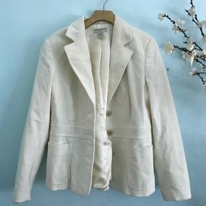 Banana Republic ivory corduroy size 12 3 Buttons